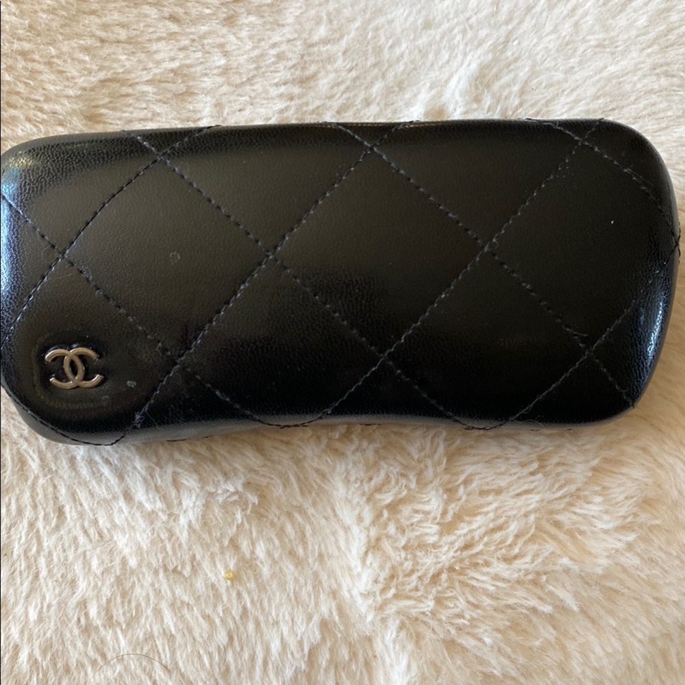 Chanel Black Quilted Eyeglasses Case or small sunglasses 💯 authentic Chanel